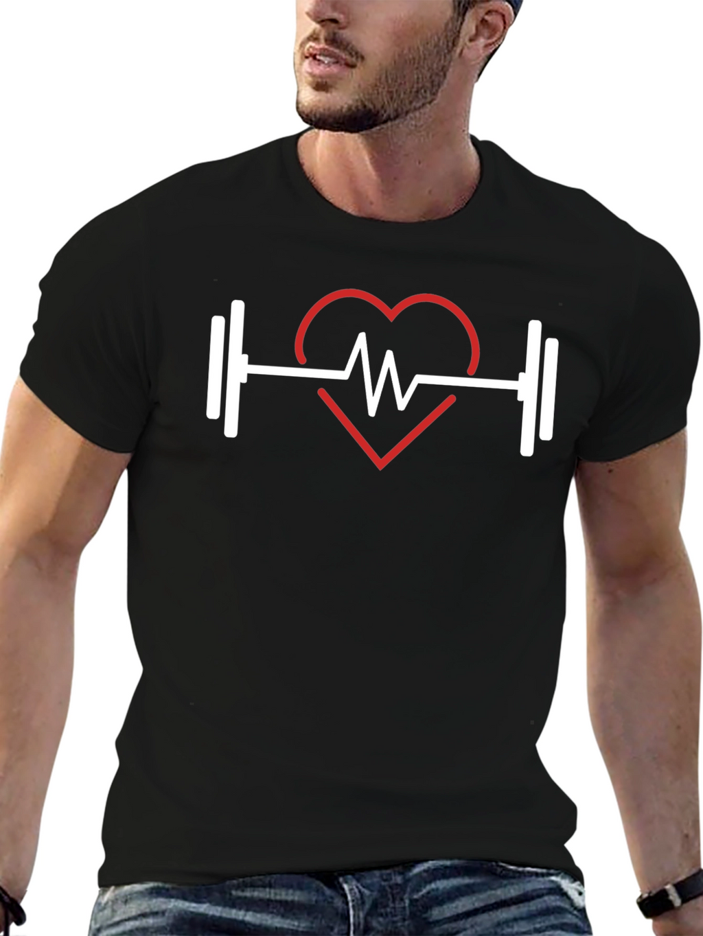 Fitness Heartbeat T-Shirt - Gym & Workout Apparel