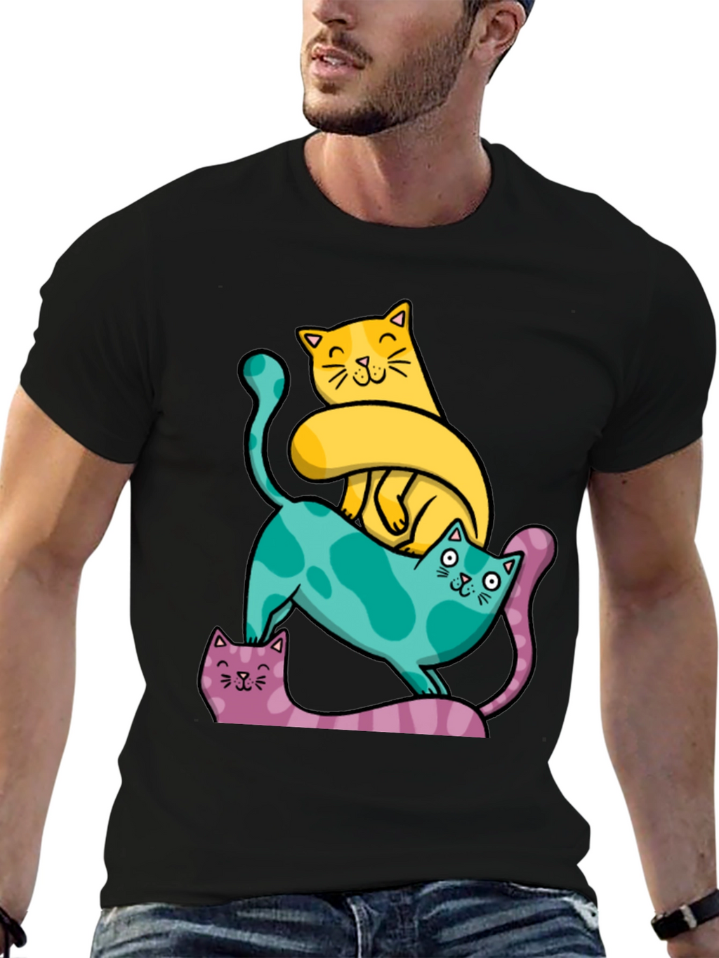 Cute Cats T-Shirt - Whimsical Design