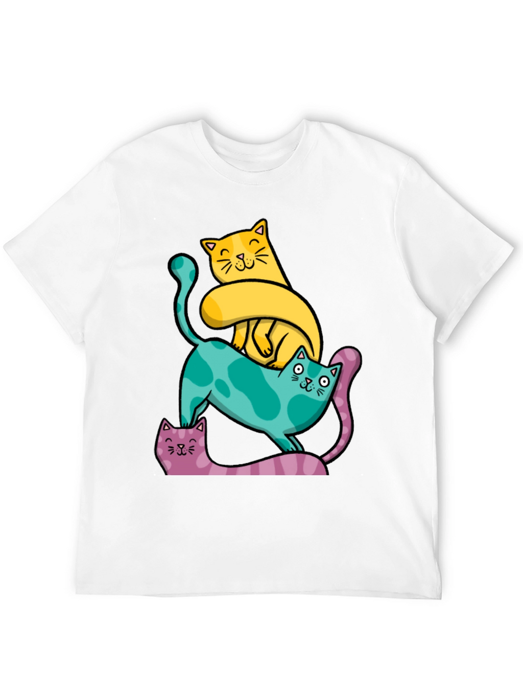 Cute Cats T-Shirt - Whimsical Design