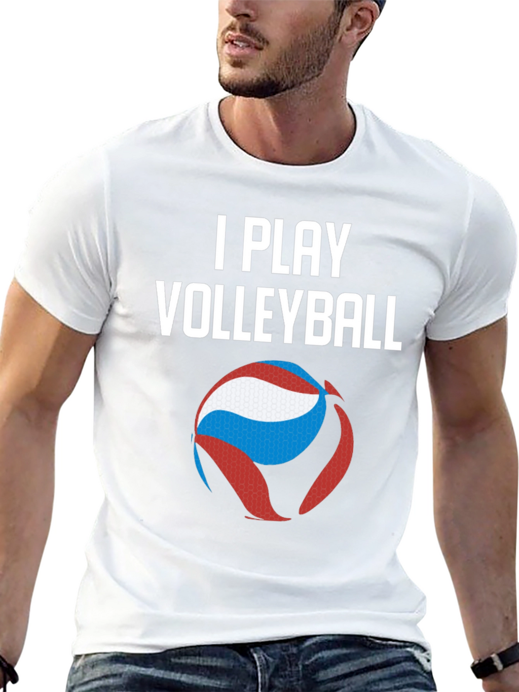 I Play Volleyball Graphic Tee - Sporty Casual
