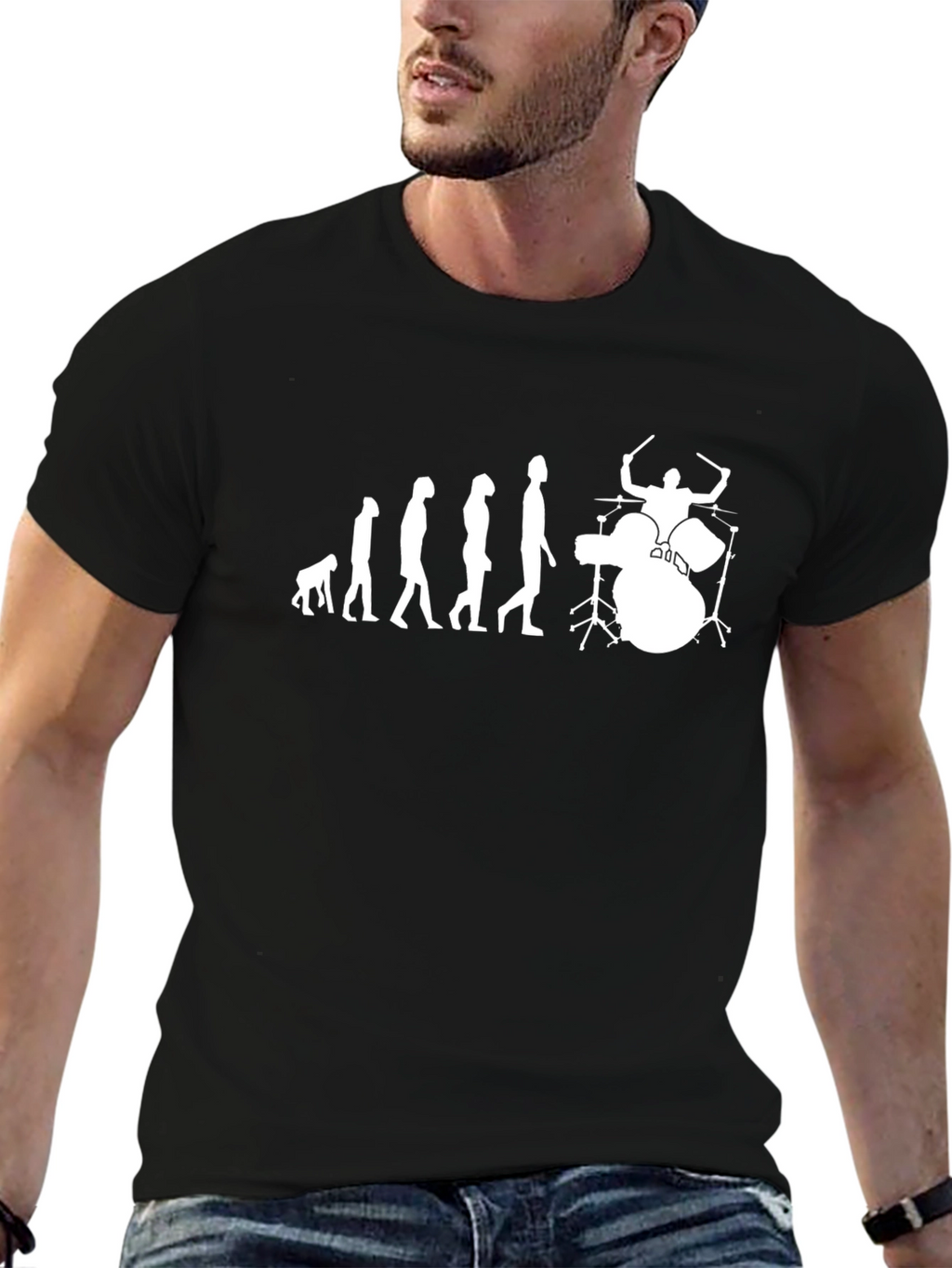 Evolution of Drumming T-Shirt - Musician Gift