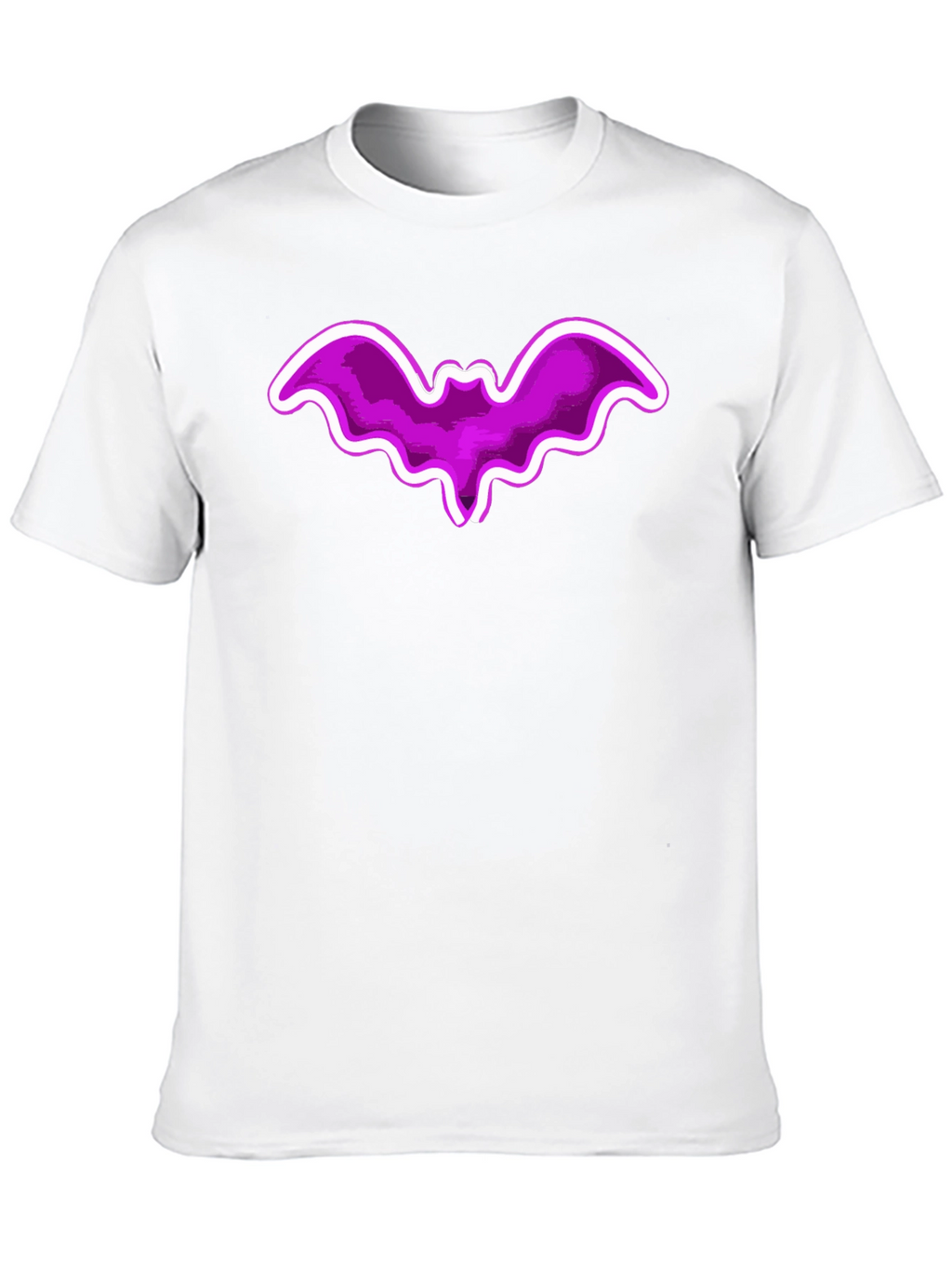 Purple Bat Graphic Tee - Fun Halloween Shirt