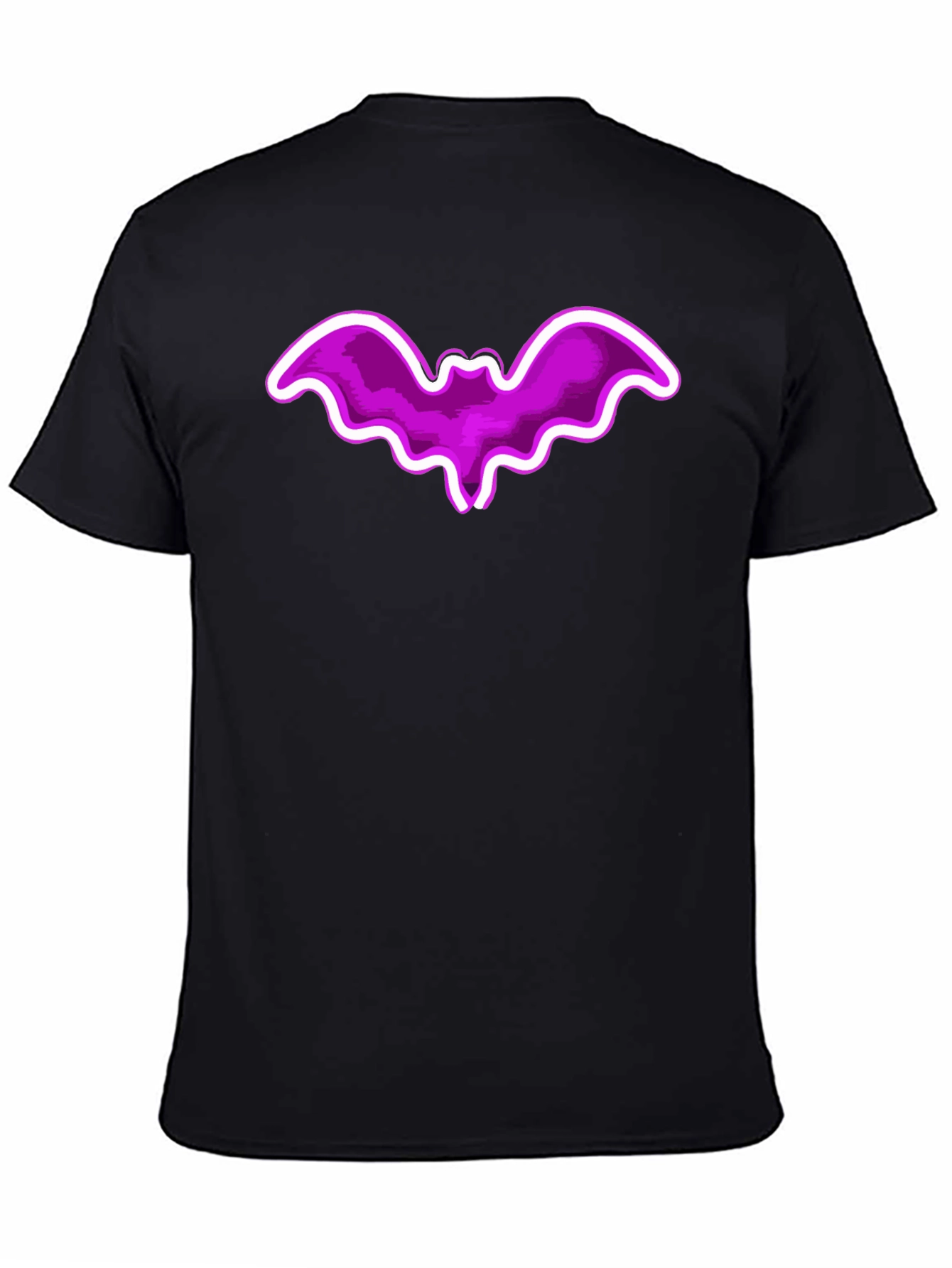 Purple Bat Graphic Tee - Fun Halloween Shirt