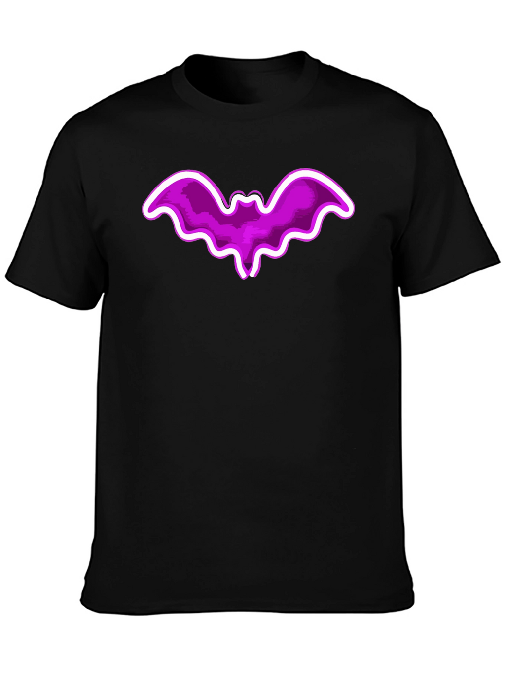 Purple Bat Graphic Tee - Fun Halloween Shirt