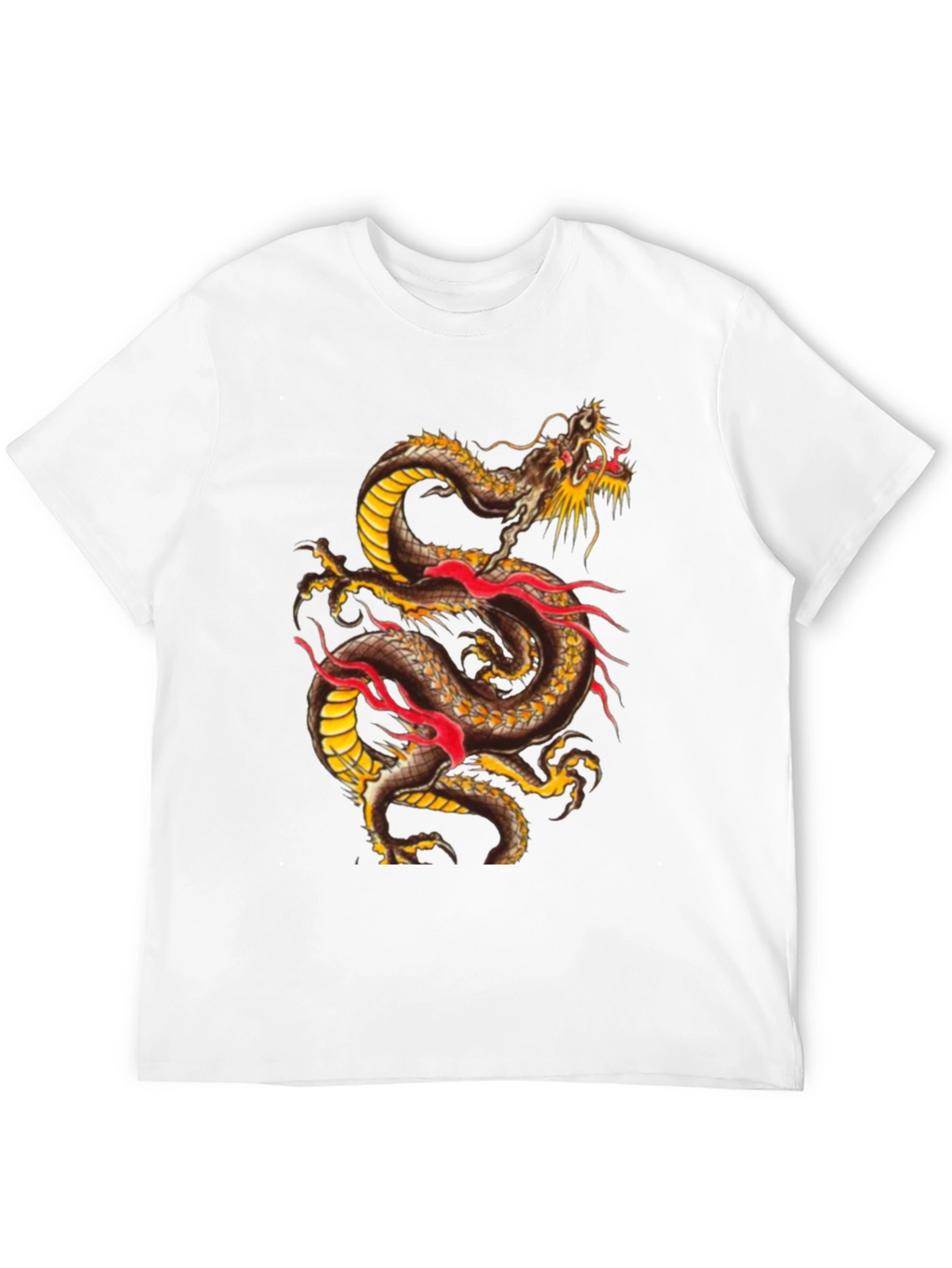 Dragon Graphic Print Black T-Shirt