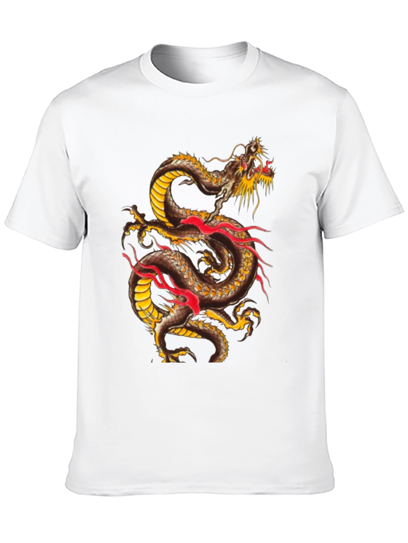 Dragon Graphic Print Black T-Shirt