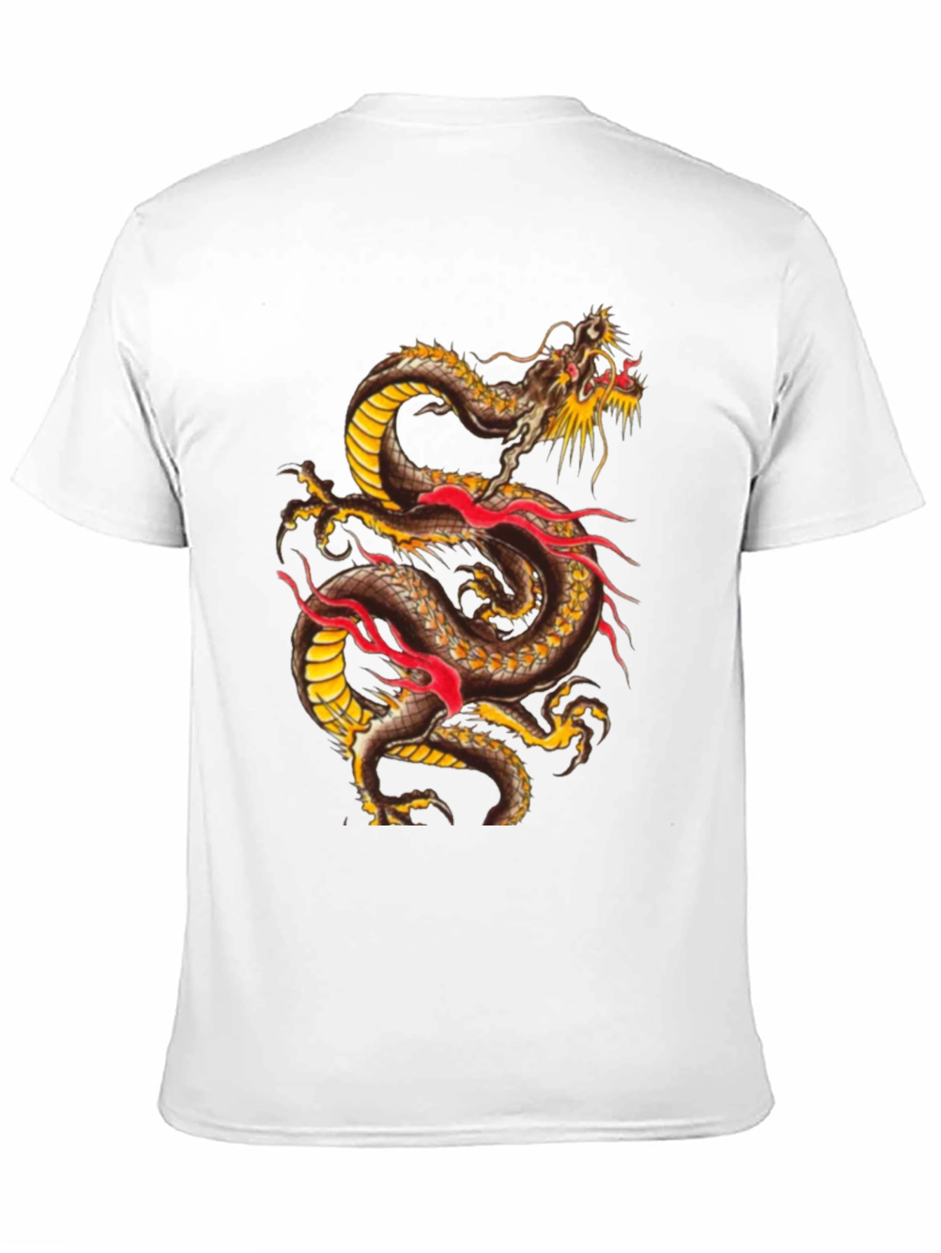 Dragon Graphic Print Black T-Shirt
