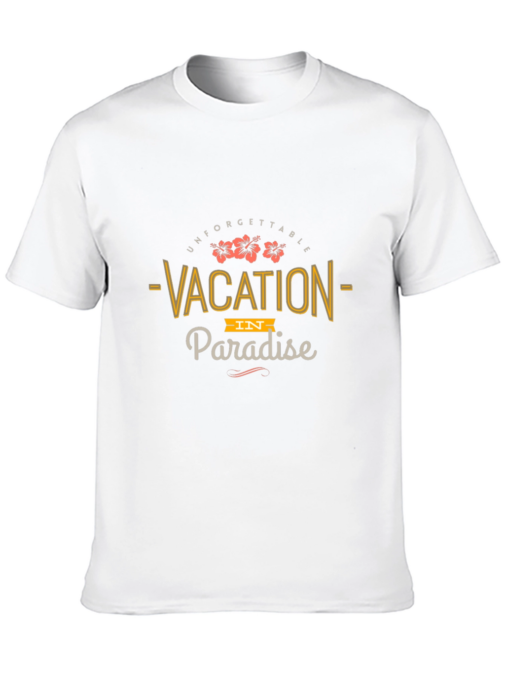 Vacation in Paradise Black Graphic T-Shirt