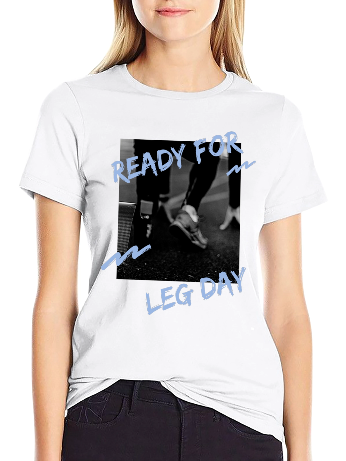 Ready For Leg Day Graphic Black T-Shirt