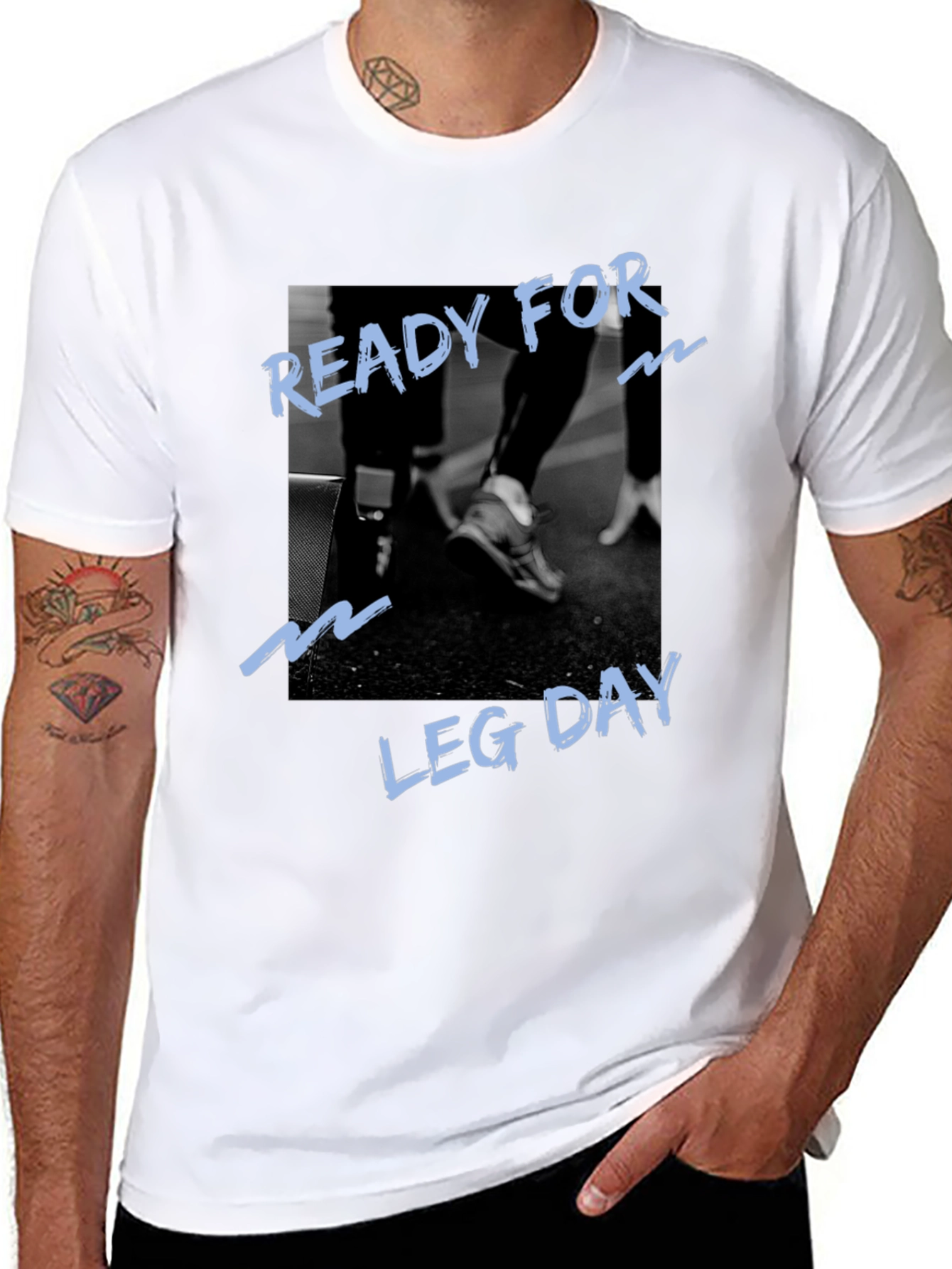 Ready For Leg Day Graphic Black T-Shirt
