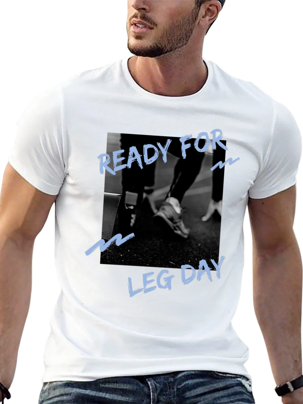 Ready For Leg Day Graphic Black T-Shirt