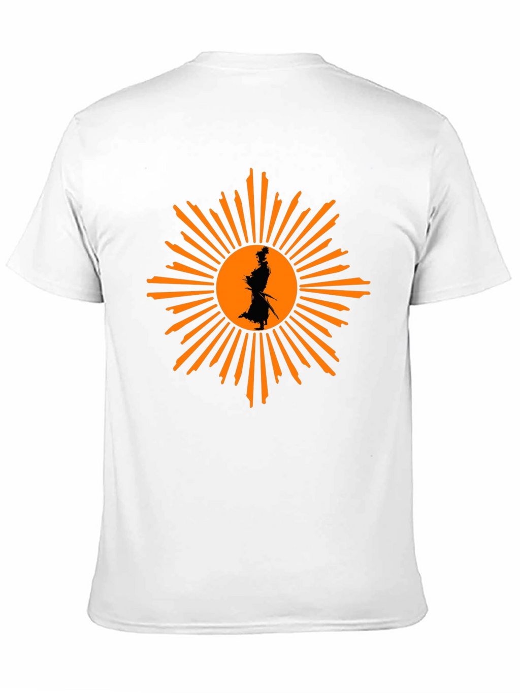 Samurai Sunburst Graphic T-Shirt - Black Cotton Tee
