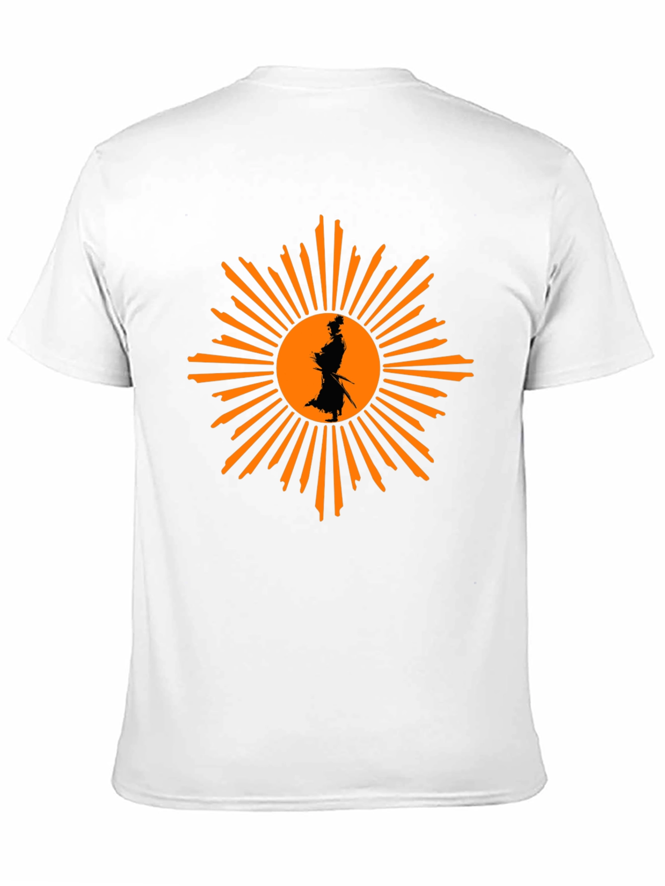 Samurai Sunburst Graphic T-Shirt - Black Cotton Tee