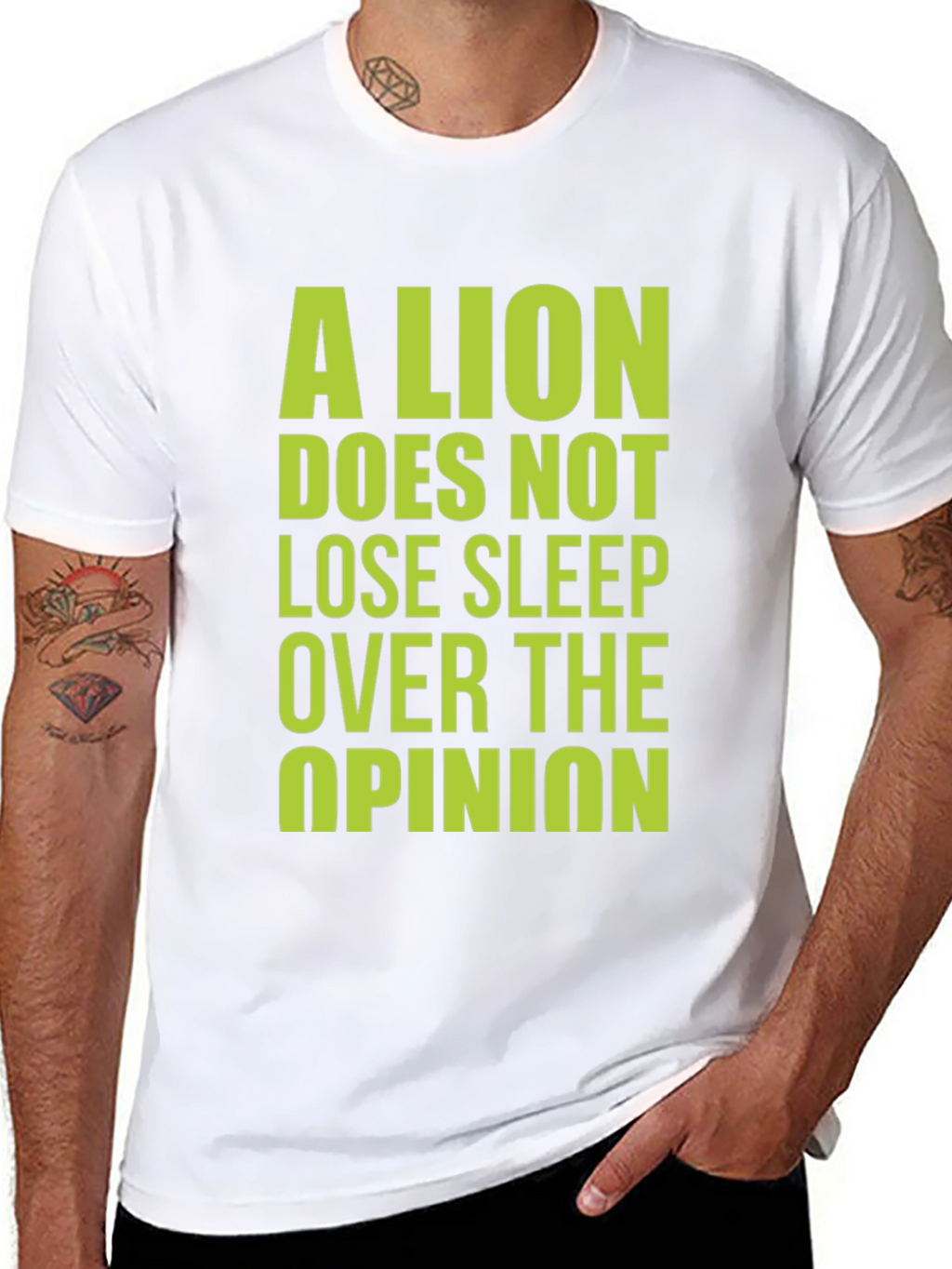 Lion Opinion Graphic Tee - Bold Statement Shirt