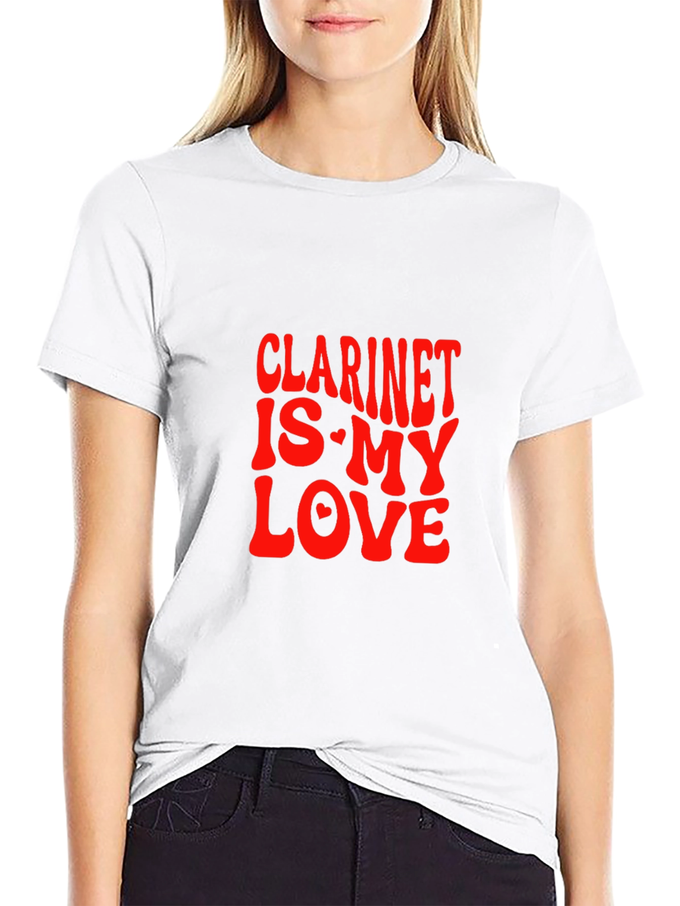 Clarinet Is My Love Graphic Tee - Black