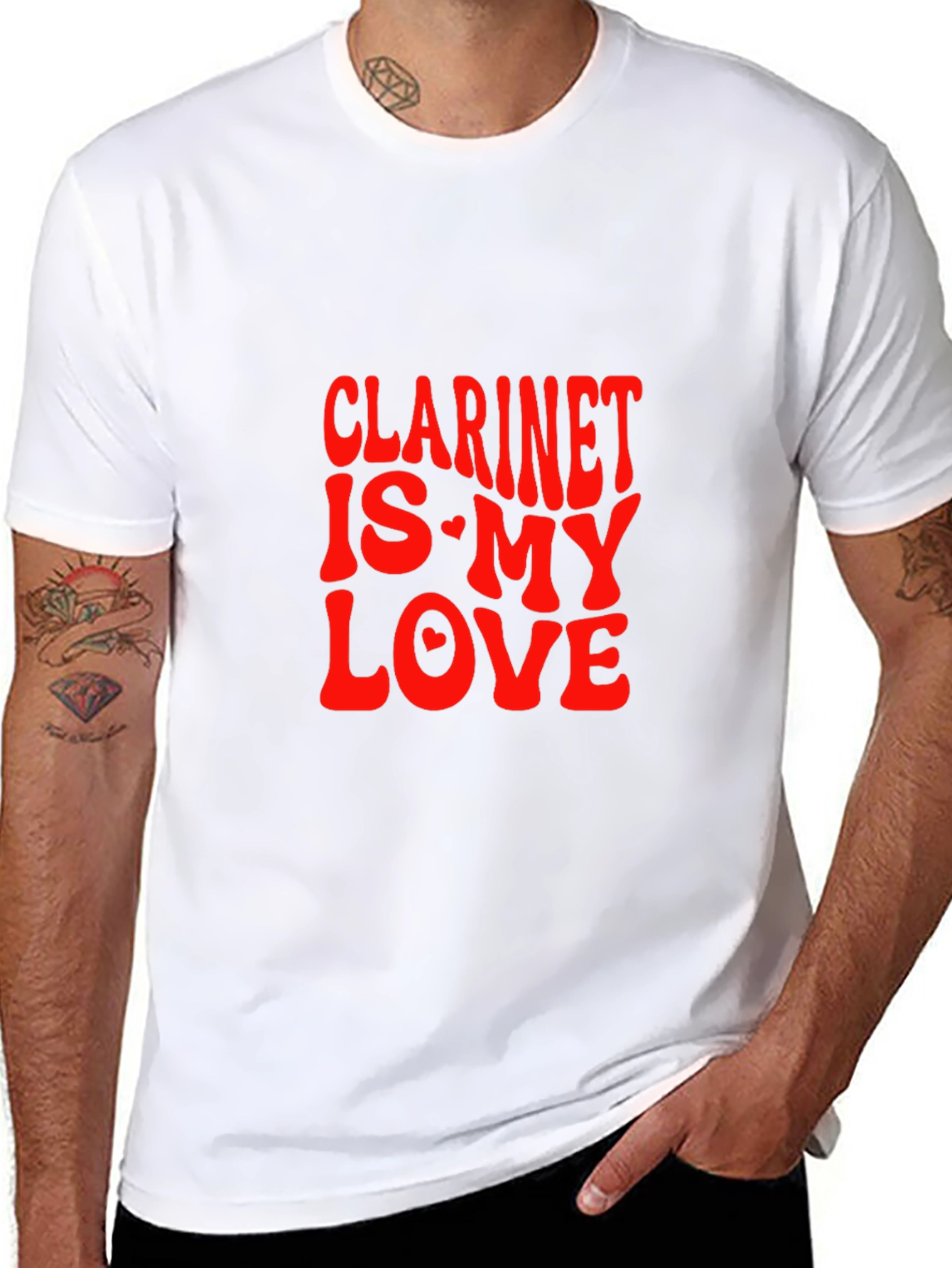 Clarinet Is My Love Graphic Tee - Black