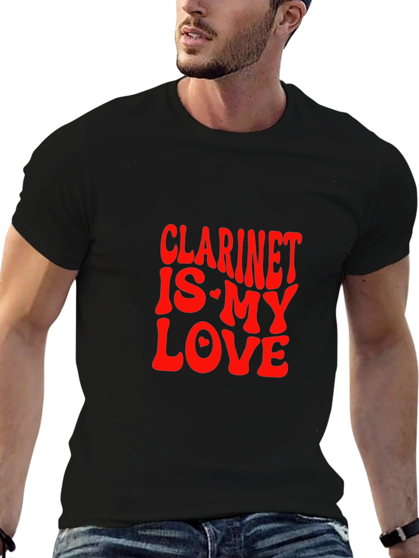 Clarinet Is My Love Graphic Tee - Black