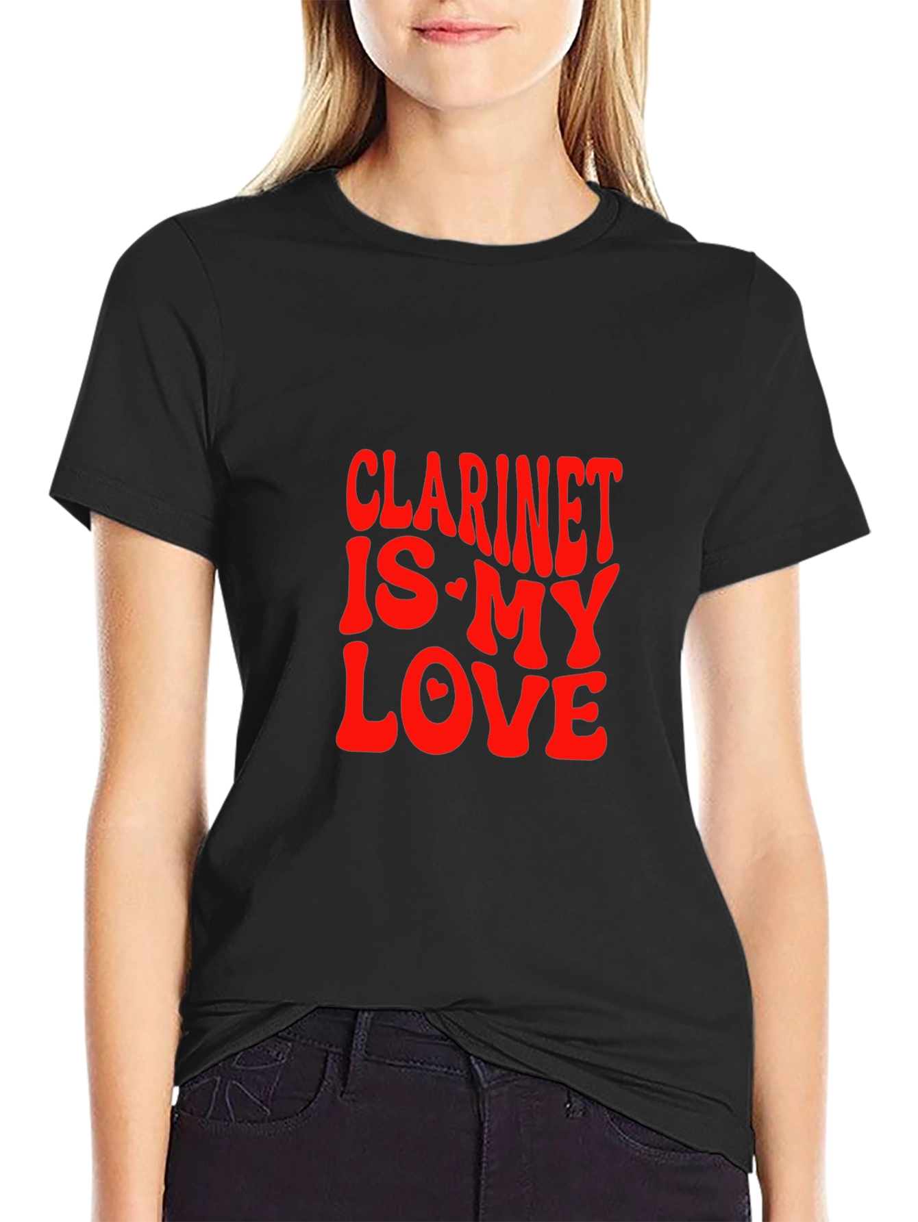 Clarinet Is My Love Graphic Tee - Black