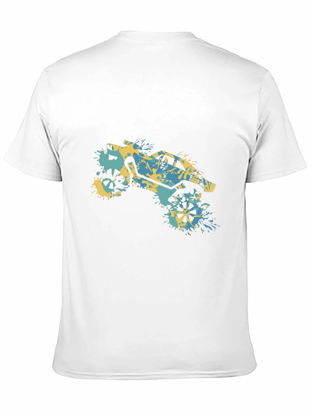 Off-Road Splatter Graphic Tee - Black Cotton Blend