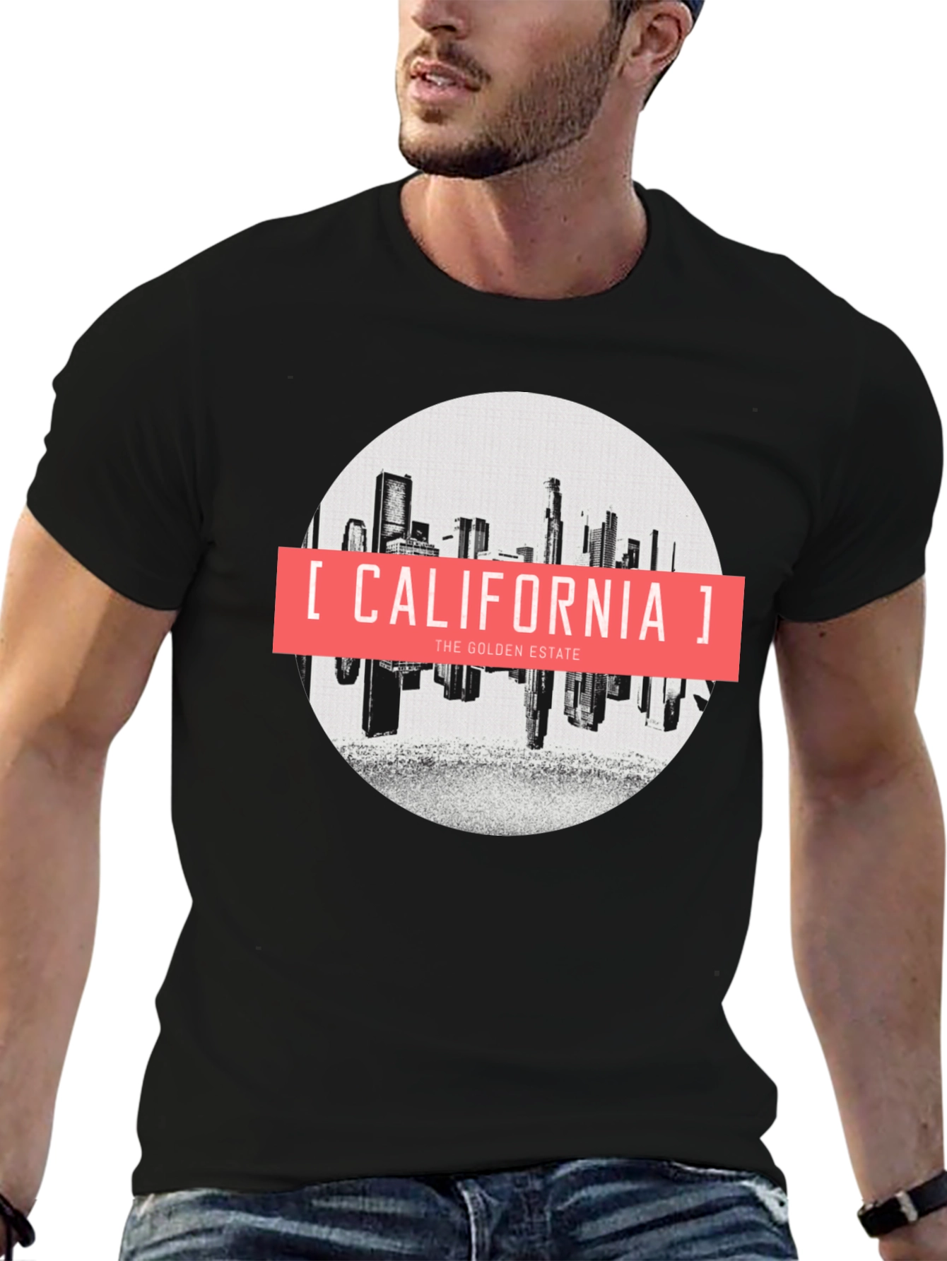 California Golden Estate Graphic Tee - Black
