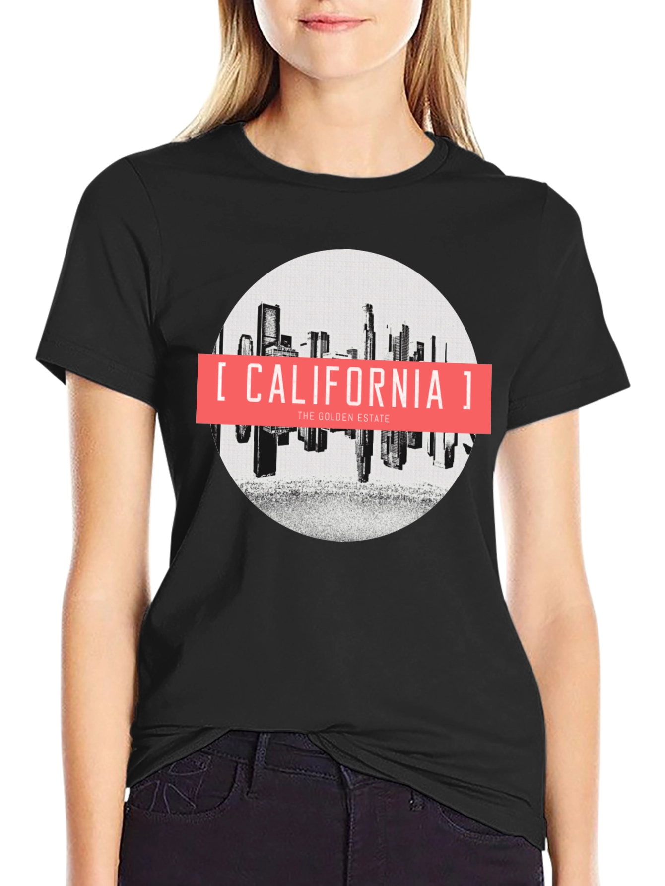 California Golden Estate Graphic Tee - Black
