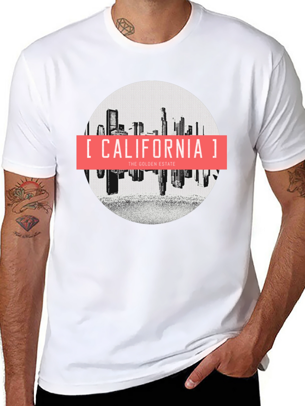 California Golden Estate Graphic Tee - Black