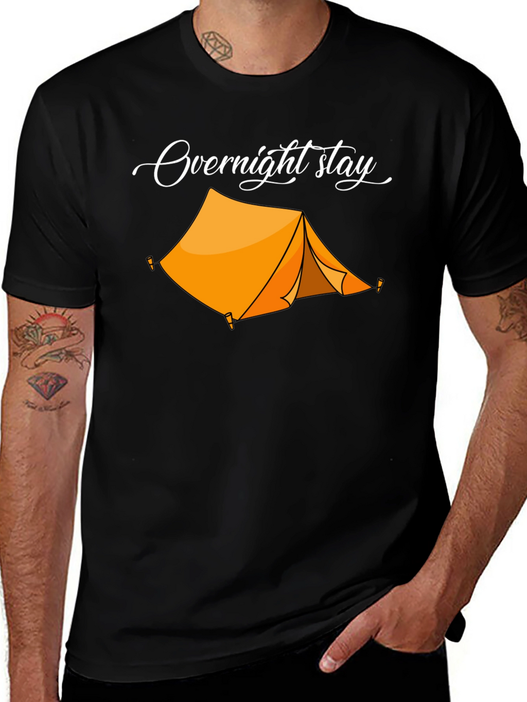 Overnight Stay Camping Tent Graphic Tee