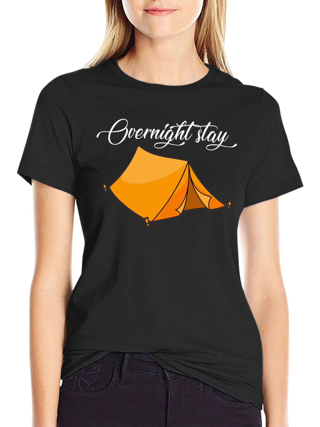 Overnight Stay Camping Tent Graphic Tee