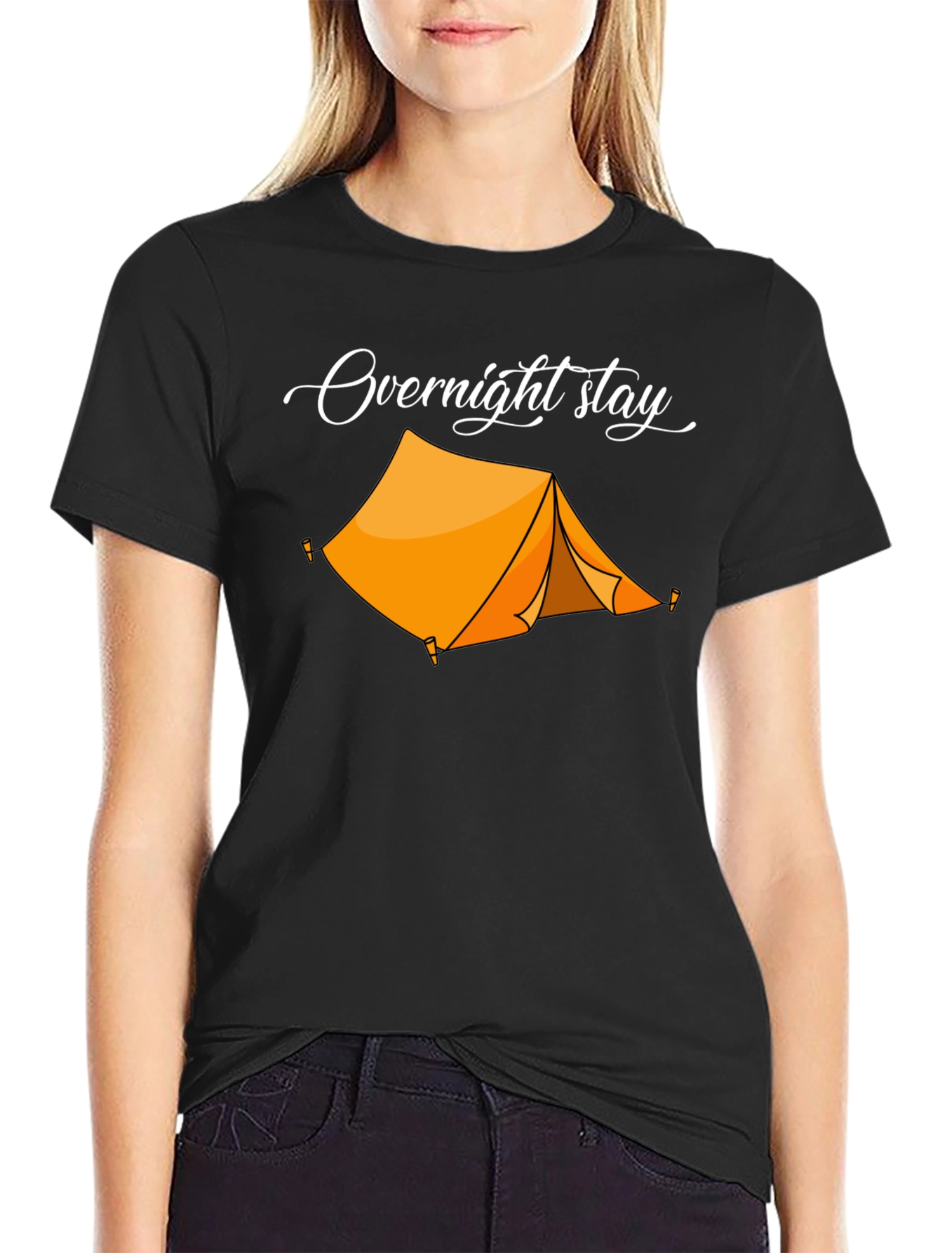 Overnight Stay Camping Tent Graphic Tee