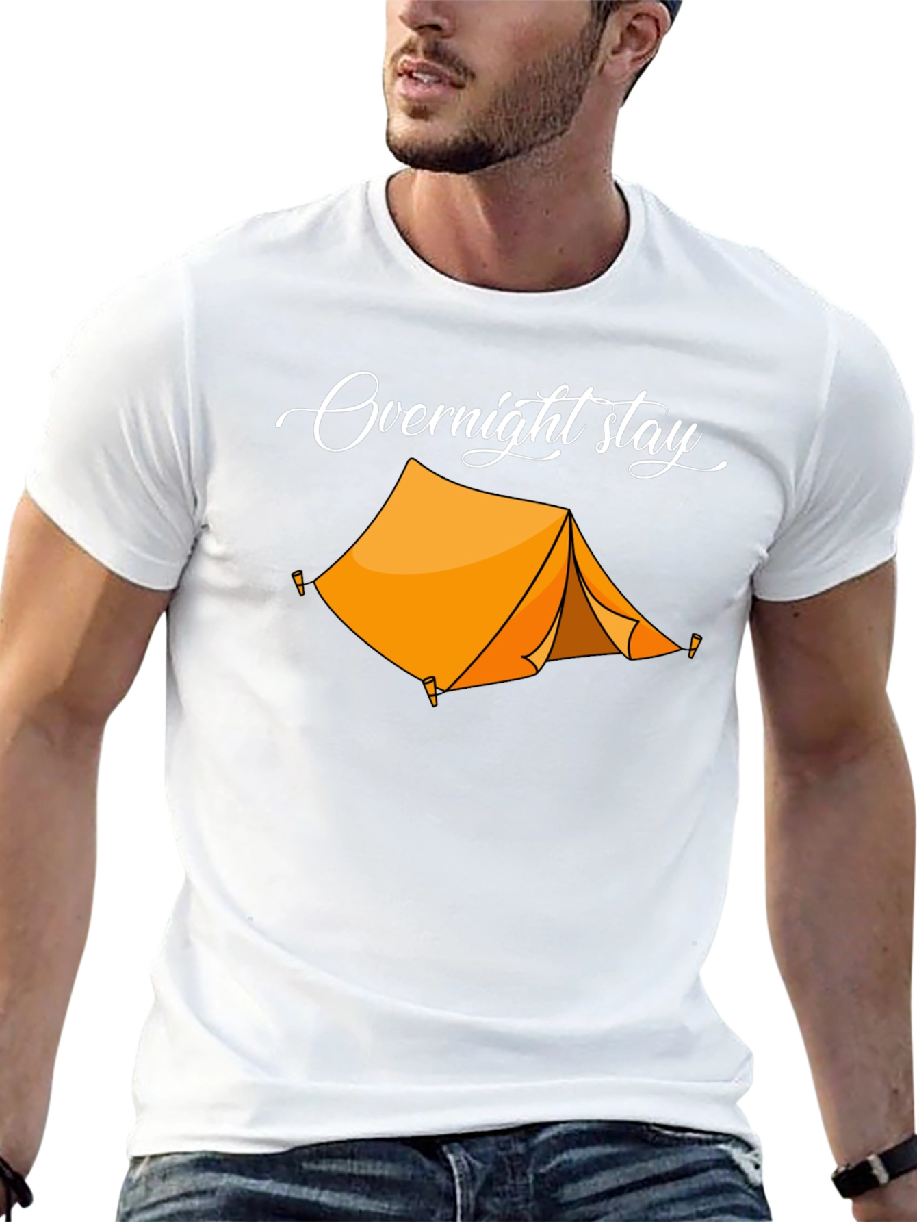 Overnight Stay Camping Tent Graphic Tee