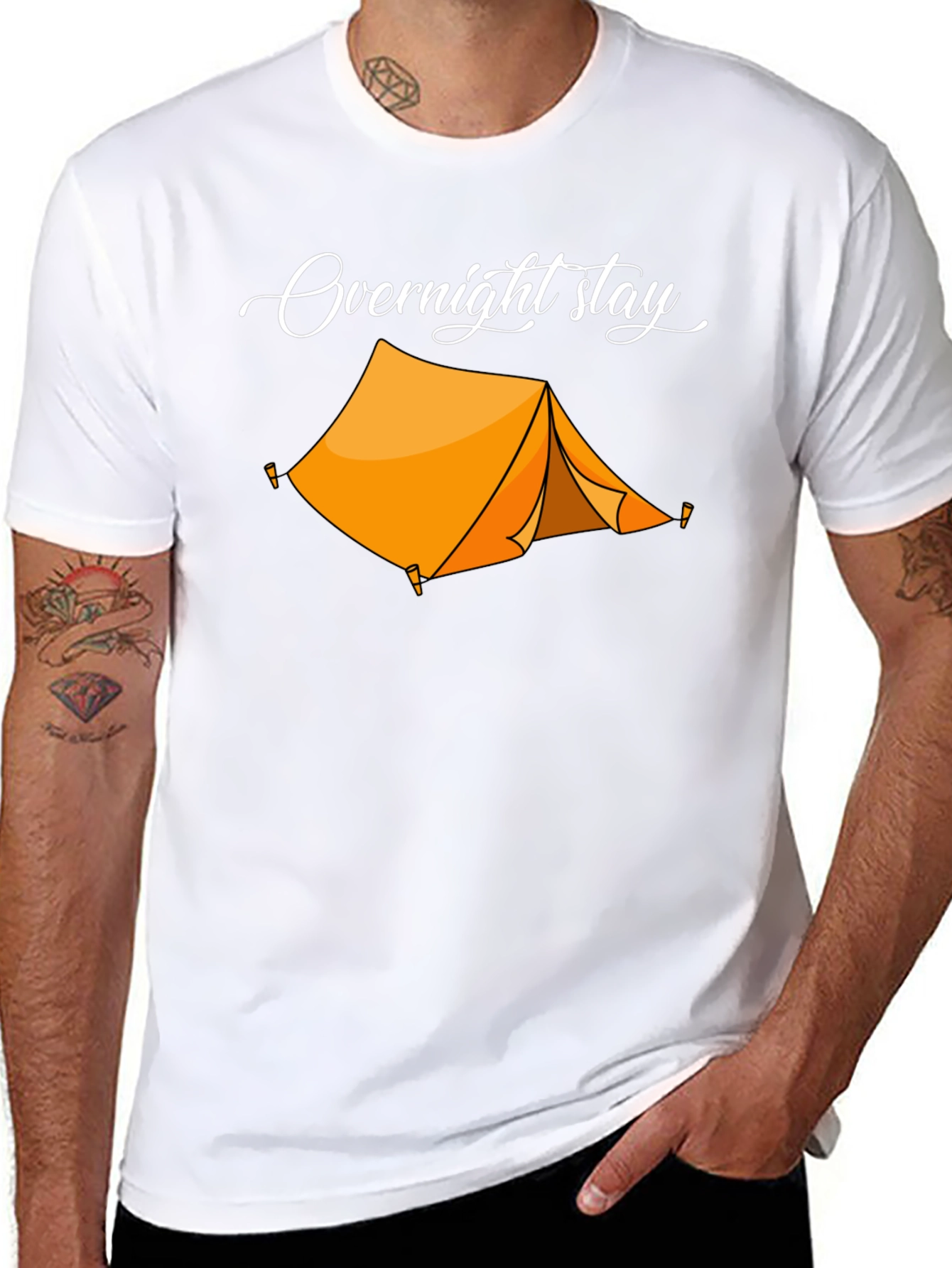 Overnight Stay Camping Tent Graphic Tee