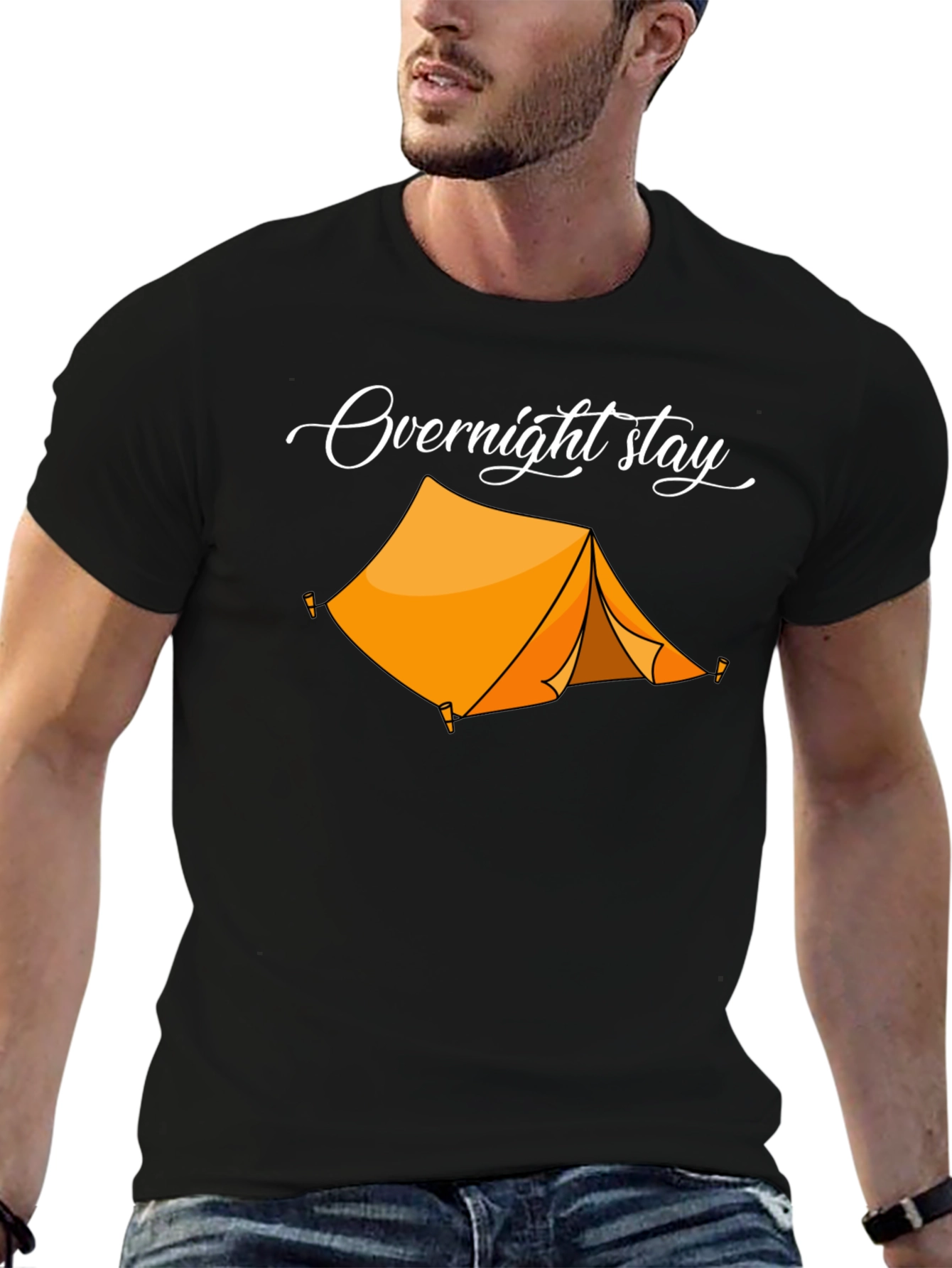 Overnight Stay Camping Tent Graphic Tee