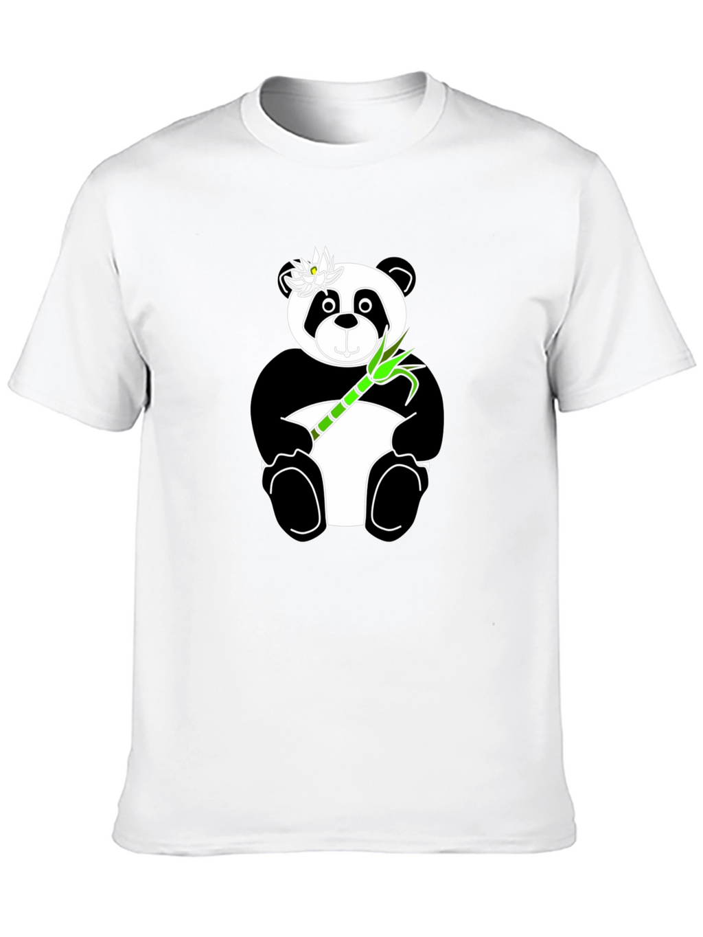 Panda Bamboo Graphic Tee - Black