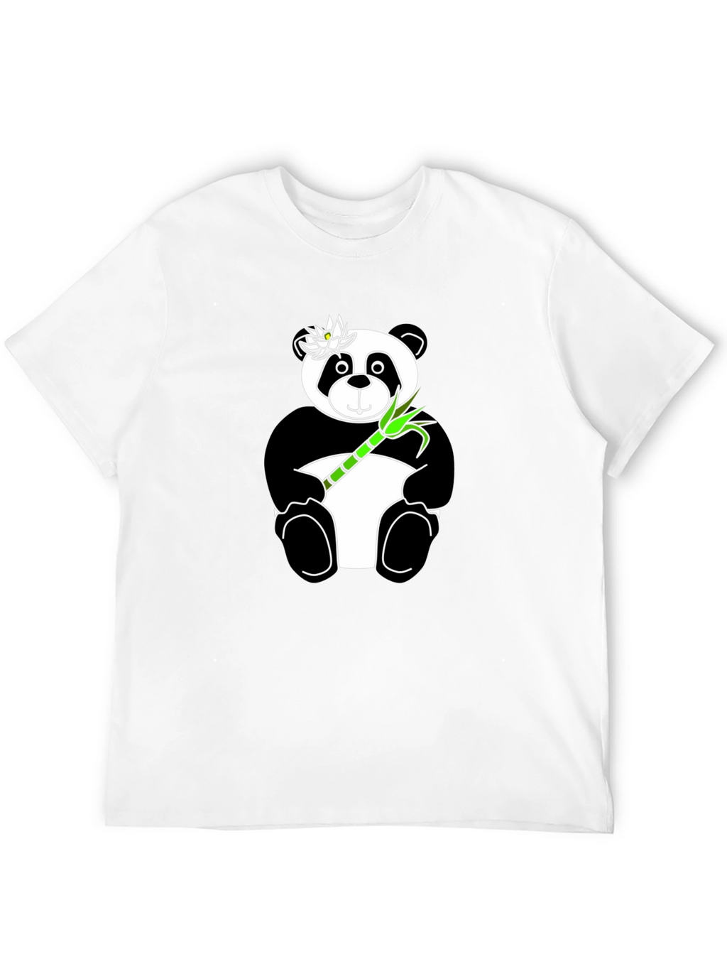 Panda Bamboo Graphic Tee - Black