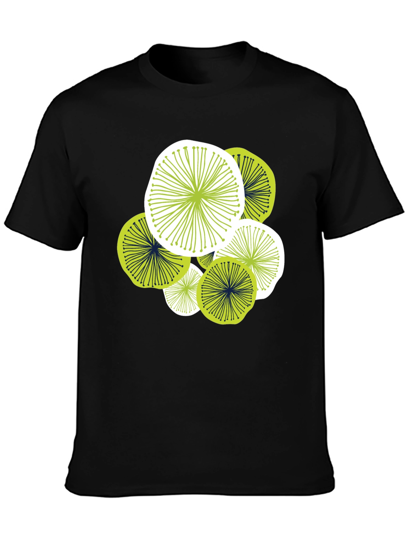 Abstract Floral Graphic Tee - Modern Design Comfortable Fit