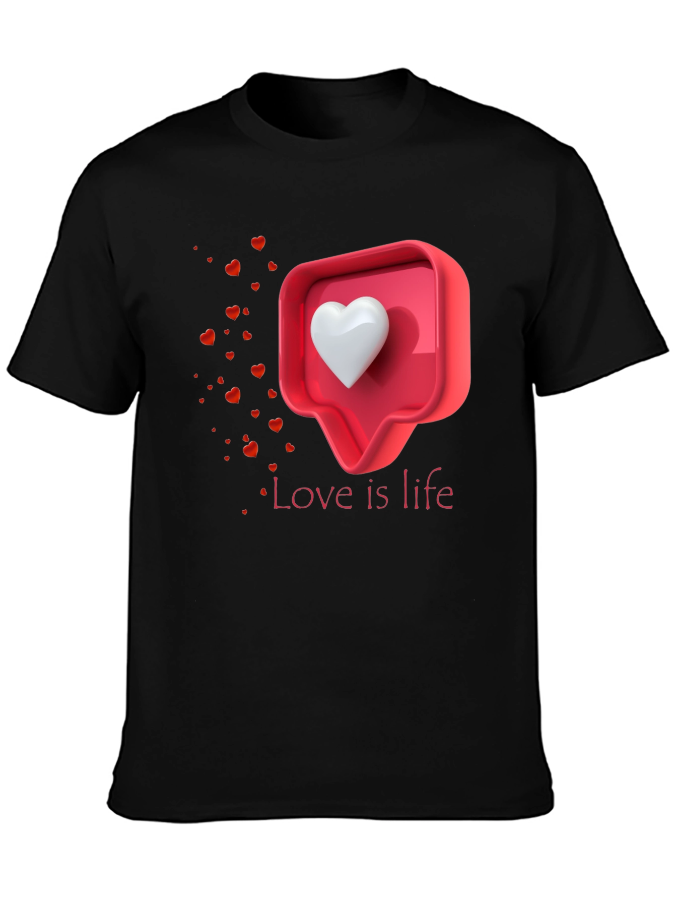 Love is Life Graphic T-Shirt - Trendy Casual Tee