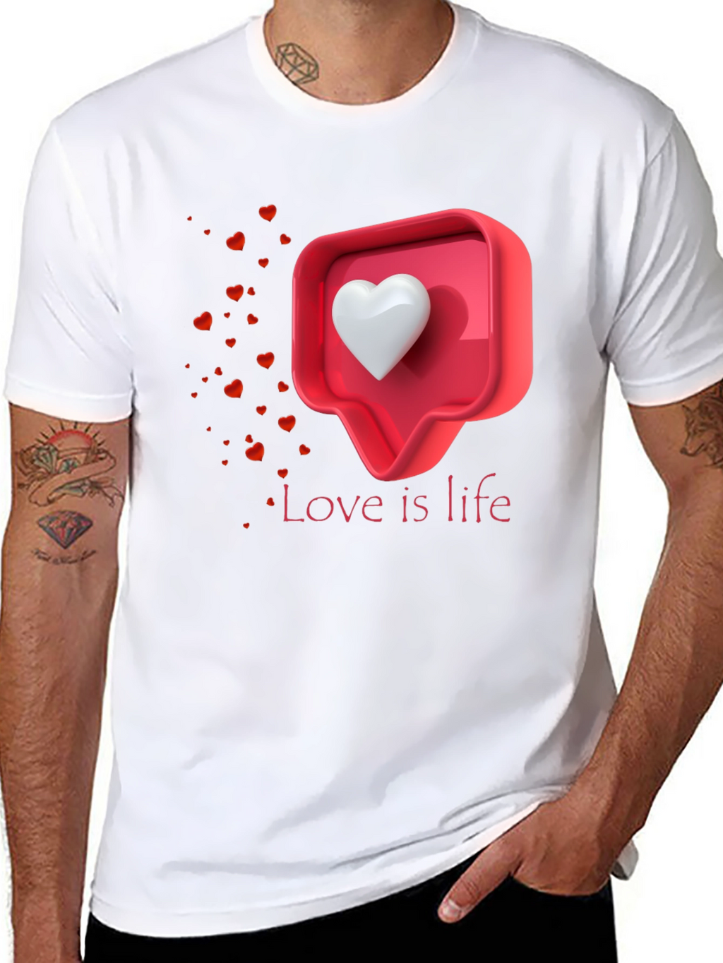 Love is Life Graphic T-Shirt - Trendy Casual Tee