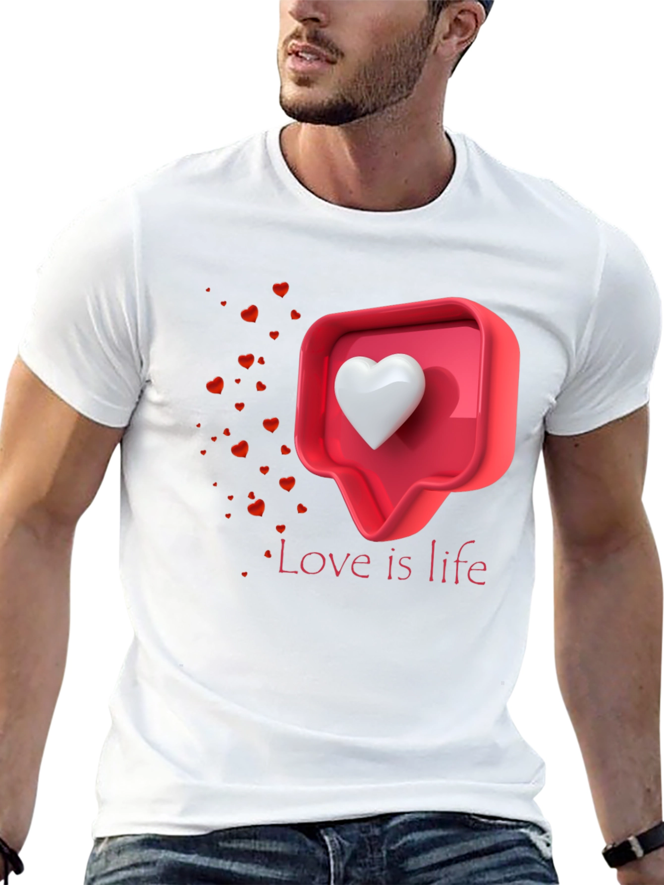 Love is Life Graphic T-Shirt - Trendy Casual Tee