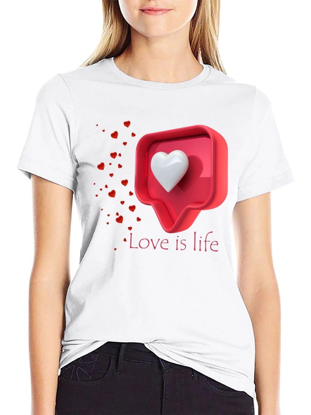 Love is Life Graphic T-Shirt - Trendy Casual Tee