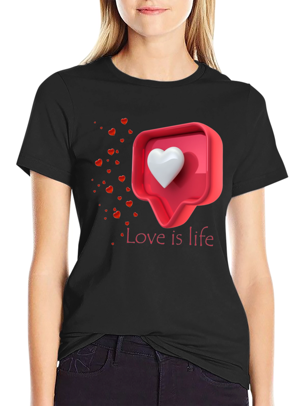 Love is Life Graphic T-Shirt - Trendy Casual Tee