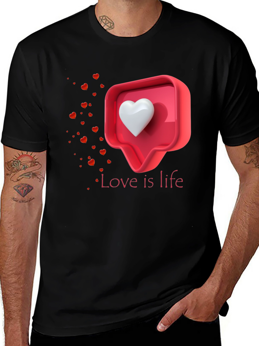 Love is Life Graphic T-Shirt - Trendy Casual Tee