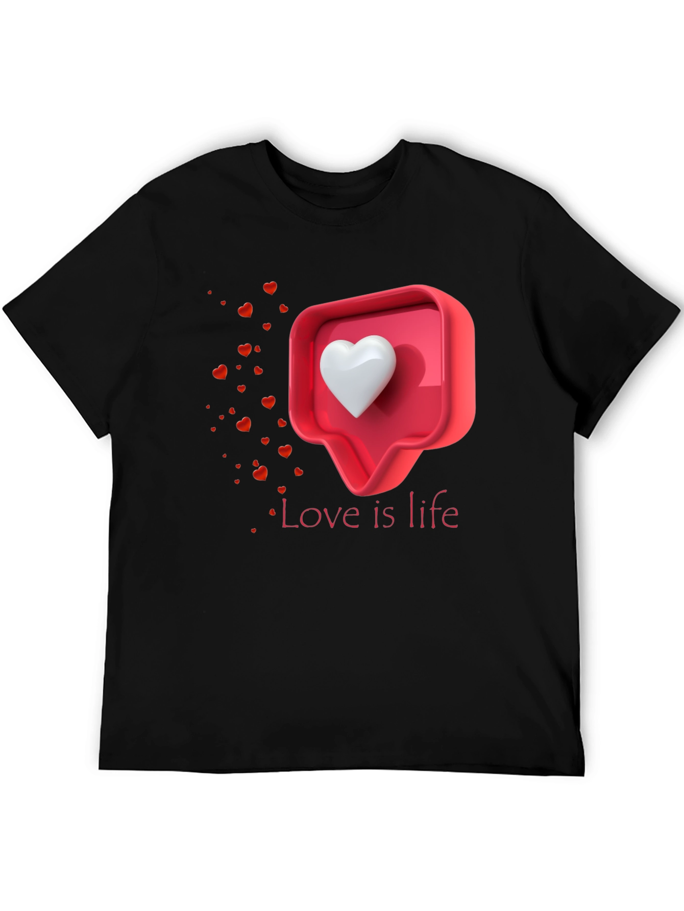 Love is Life Graphic T-Shirt - Trendy Casual Tee