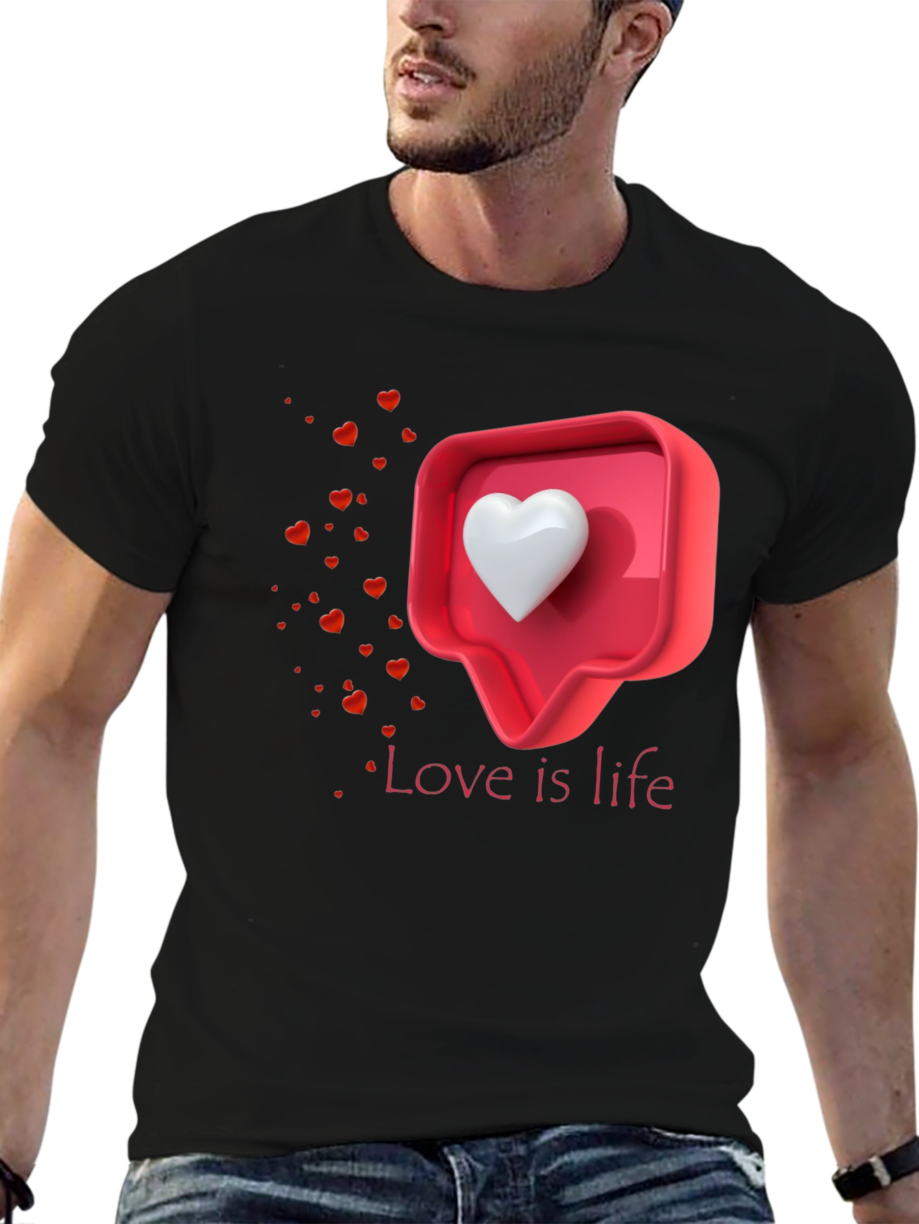 Love is Life Graphic T-Shirt - Trendy Casual Tee
