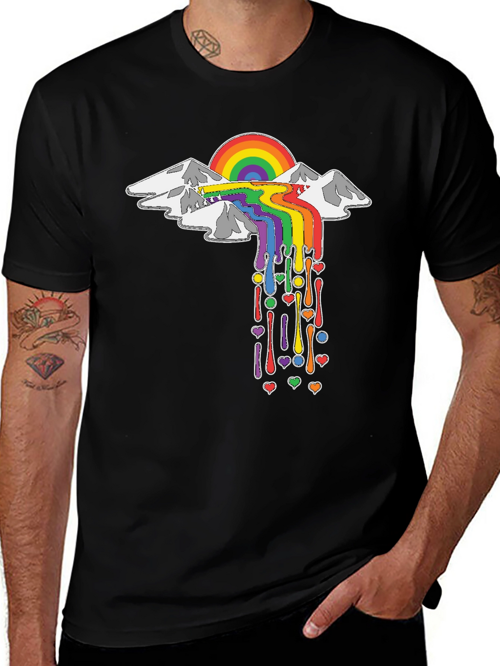 Rainbow Mountain T-Shirt - Express Yourself!