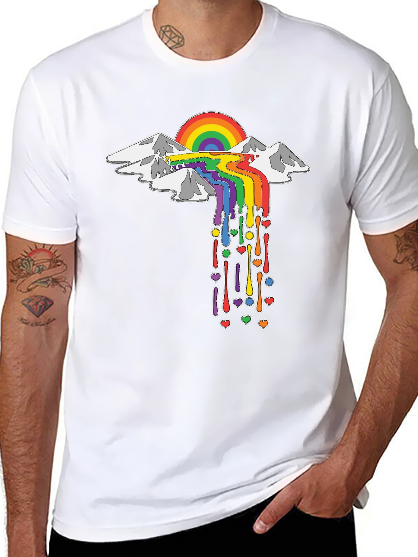 Rainbow Mountain T-Shirt - Express Yourself!
