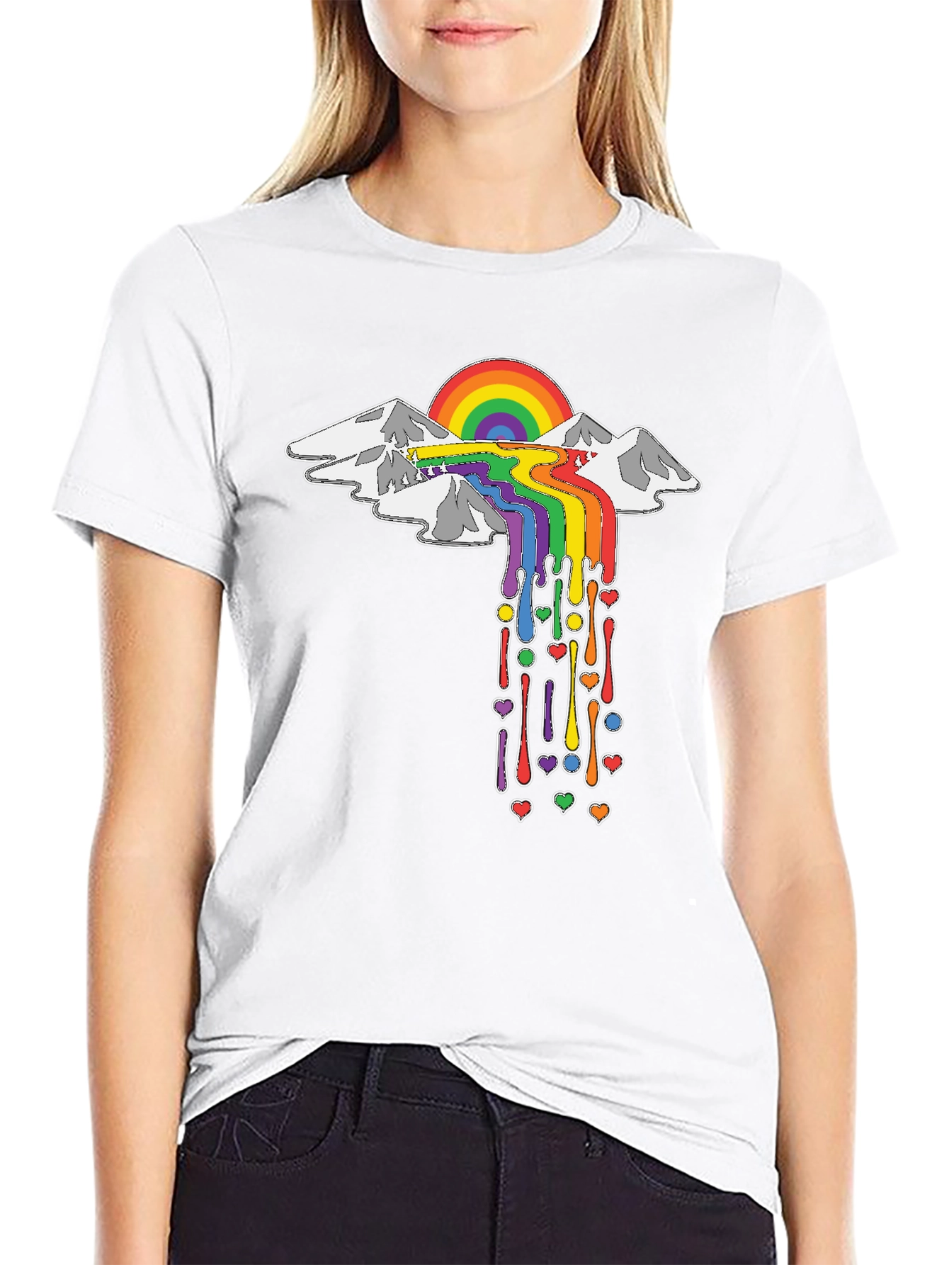 Rainbow Mountain T-Shirt - Express Yourself!