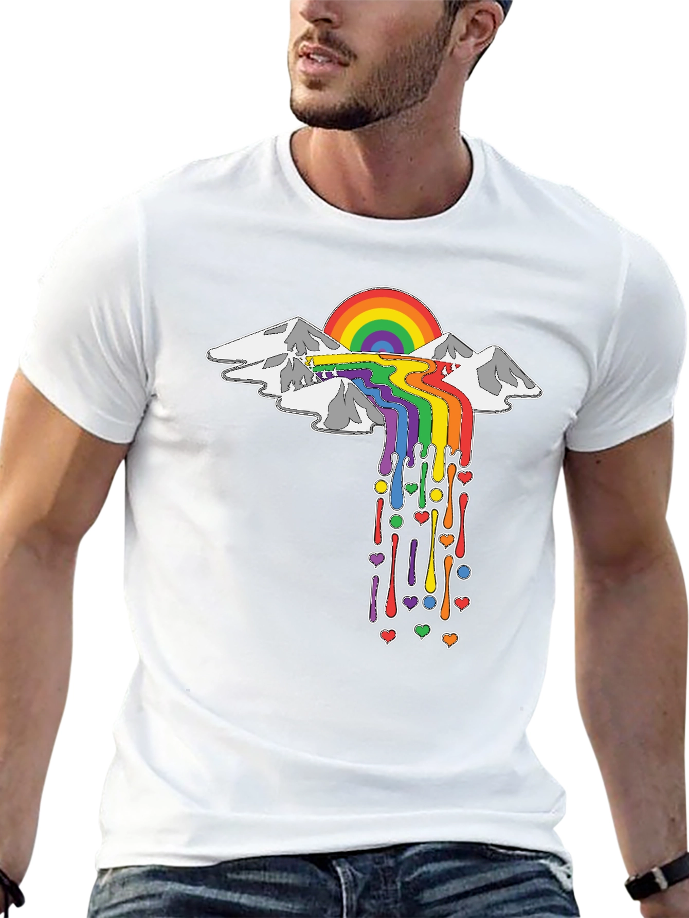 Rainbow Mountain T-Shirt - Express Yourself!