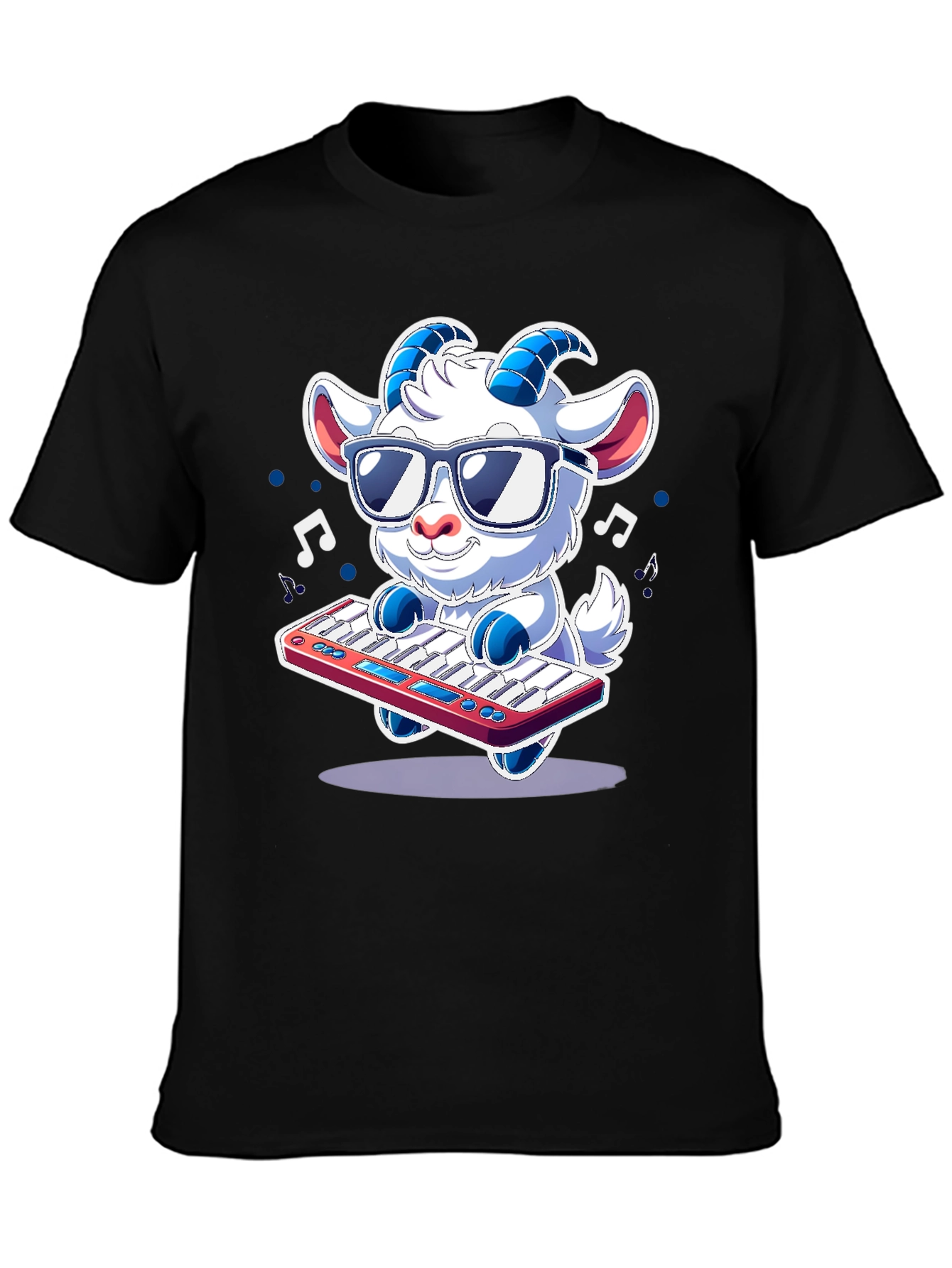 Cool Goat Keyboardist T-Shirt - Music Lover Tee