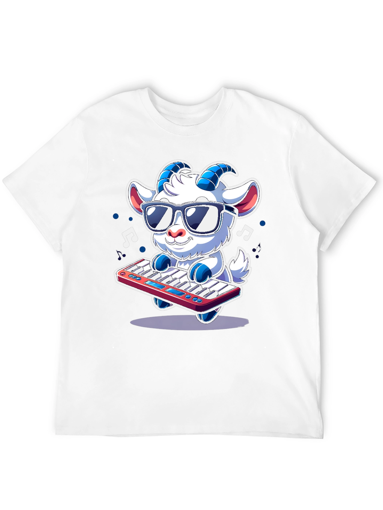 Cool Goat Keyboardist T-Shirt - Music Lover Tee