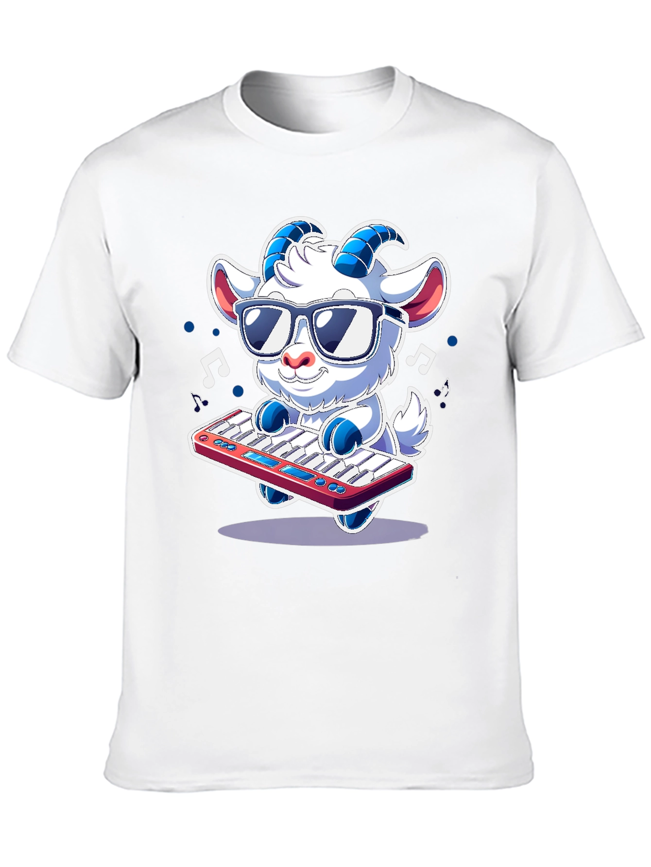 Cool Goat Keyboardist T-Shirt - Music Lover Tee